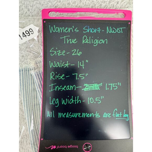 True Religion Womens Striped Denim Shorts Size 26 100% Cotton Made In USA NWT - Picture 10 of 11